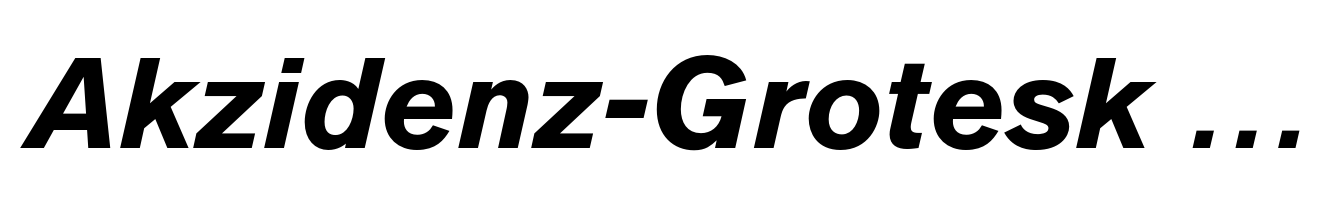 Akzidenz-Grotesk W1G Bold Italic